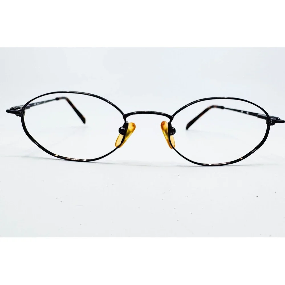 Nine West Eyeglasses Frames Women Black Oval Metal NW 13 C5B 48-19-135